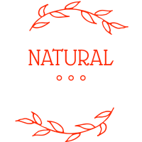 Natural escrito entre folhas