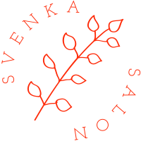 Svenka Salon escrito entre folhas